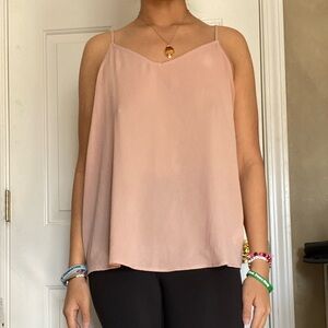 Spaghetti strap pink blouse